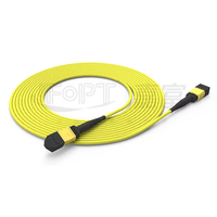 Kabel Patchcord Serat Optik MPO/MTP 8C Low Loss untuk Pusat Data Jaringan FTTH, Kabel Mini Bulat untuk Wi-Fi