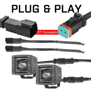 DT Plug and Play Connection 50W carico di potenza totale 2 cavi per Offroad 2 baccelli Led barra luminosa Kit cablaggio cablaggio - Product Image 4