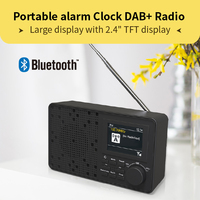 Abverkauf: Kabelloses DAB-Radio mit Integriertem Lautsprecher, Tragbarer Wecker, Farb-TFT-Display, 2 Alarme, 30 Senderspeicher, AC/DC-Adapter