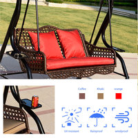 Chaises suspendues d'extérieur en rotin et osier, pour patio, balcon, balançoire avec plafond