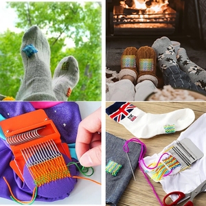 <span class=keywords><strong>Petit</strong></span> <span class=keywords><strong>métier</strong></span> <span class=keywords><strong>à</strong></span> <span class=keywords><strong>tisser</strong></span> <span class=keywords><strong>à</strong></span> 12 crochets pour la réparation visible des jeans, outil de tricot - Product Image 2