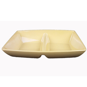 Bandeja Triple de Melamina Blanca en Forma de Guisante con Sección para Salsa de Soja para Hotel - Product Image 5