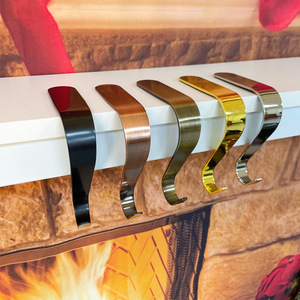 Wholesale Christmas <b>Stocking</b> <b>Holders</b> Metal Mantel Fireplace Garland <b>Stockings</b> Hangers Set Decorative Hooks Tree Hanging - Product Image 1