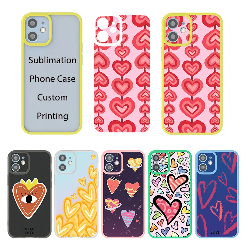 Funda de teléfono móvil con sublimación frontal, accesorios para iphone 12, 13 Pro Max, funda de teléfono con diseño de dibujos animados 3D