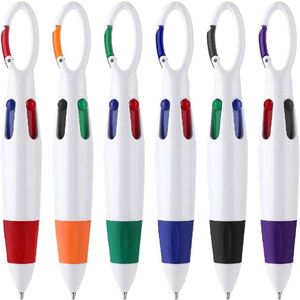 4-in-1 Multi-color Shuttle <b>Pen</b> With Carabiner Clip Promotional Giveaway <b>Pen</b> for Kids Birthday Party Favors School Rewards - Product Image 1