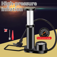Pompe à air portable mini en alliage d'aluminium 140 PSI avec manomètre pour pneus de vélo électrique, moto, Presta, Schrader