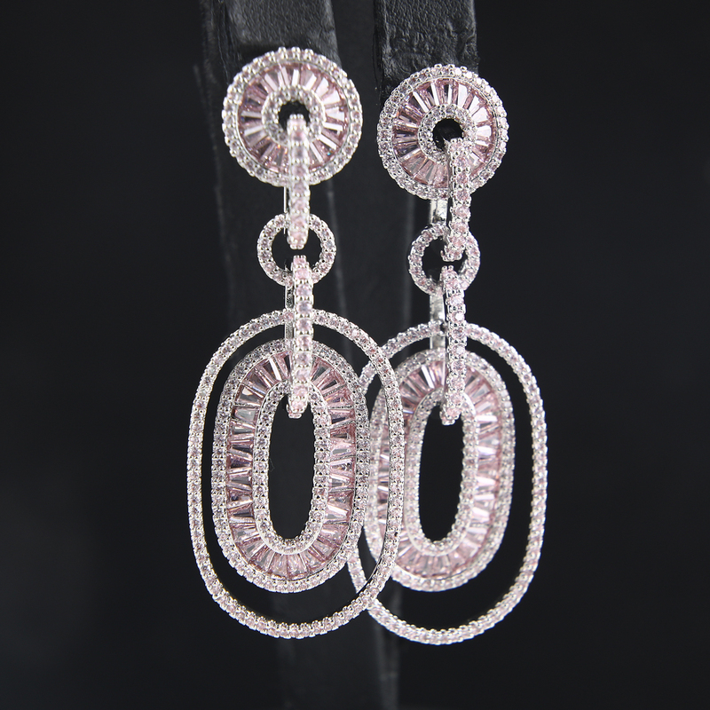 Luxury Retro Full Zircon Bling Earrings