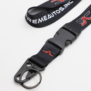Custom Logo Breakaway Safety Buckle Polyester Lanyard <b>Car</b> Club Member Keychain Lanyard - Product Image 3