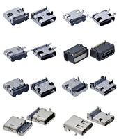 Connecteur USB Micro 2.0 Type B Femelle KANDENS 5 Broches Droit ou Coudé SMT SMD 90 Degrés Mini USB Receptacle à Angle Droit