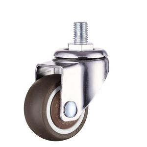 Roulettes de chaise de bureau universelles modernes et silencieuses en TPR de 1,5 et 2 pouces avec roulement à billes de précision et ressort de retenue à vis de guidage - Product Image 1