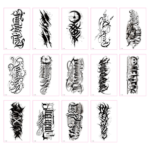 รอยสักชั่วคราวสำหรับผู้ชายกันน้ำเต็มแขนใหม่สติกเกอร์สีน้ำหลากสีรอย<span class=keywords><strong>สัก</strong></span>ปลอมติดทนนาน - Product Image 5