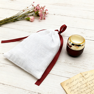 Pochette d'emballage pour bijoux en toile de coton avec cordon de serrage, impression personnalisée du logo, vente en gros - Product Image 3