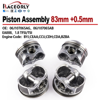 RACEORLY 06J107065AG 06J107065AB Ensemble piston +0,5 mm 83 mm pour VW Audi A3 A4 EA888 1.8 TFSI TSI BYJ
