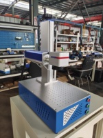 HONGSHENGDA Nueva Máquina de Marcado Láser de Fibra de Alta Precisión (0.01mm) con Enfriamiento por Aire, Programable por CNC, para Metal, Plástico y Automoción