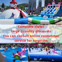 Grande piscine gonflable mobile commerciale, parc aquatique extérieur pour parents et enfants, équipement d'amusement pour les activités de la maternelle