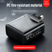 Pengisi Daya Super Cepat GaN PD 45W Shenzhen Lvxiangyuan Colokan UK Bersertifikasi CE UKCA Kabel USB Type-C 3 Pin Samsung