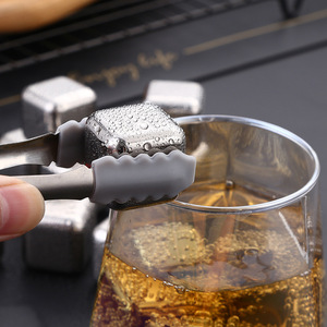 Piedras Enfriadoras de <span class=keywords><strong>Vino</strong></span> y Whisky Reutilizables de Acero Inoxidable 304 con Pinzas y Caja de Almacenamiento, Mini Cubitos de Hielo - Product Image 6