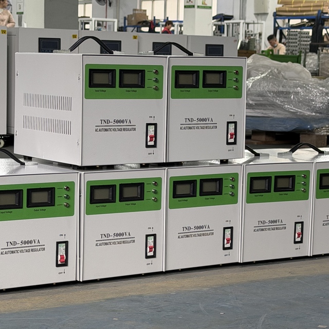 TND-5KVA Single Phase AC Automatic Voltage Stabilizer with Copper Components Digital Display for Home & Industry Use