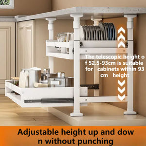 ตะกร้าแบบดึงออกได้ในตั<span class=keywords><strong>ว</strong></span>แบบแบ่งชั้นลิ้นชักตู้ครั<span class=keywords><strong>ว</strong></span>แบบไม่เจาะช่อง<span class=keywords><strong>ตู้</strong></span>เก็บจาน - Product Image 2