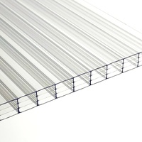 Plaque de polycarbonate multicouche recyclée PCR de 8 mm, panneau de toiture écologique, panneau de toit ouvrant, panneau de construction