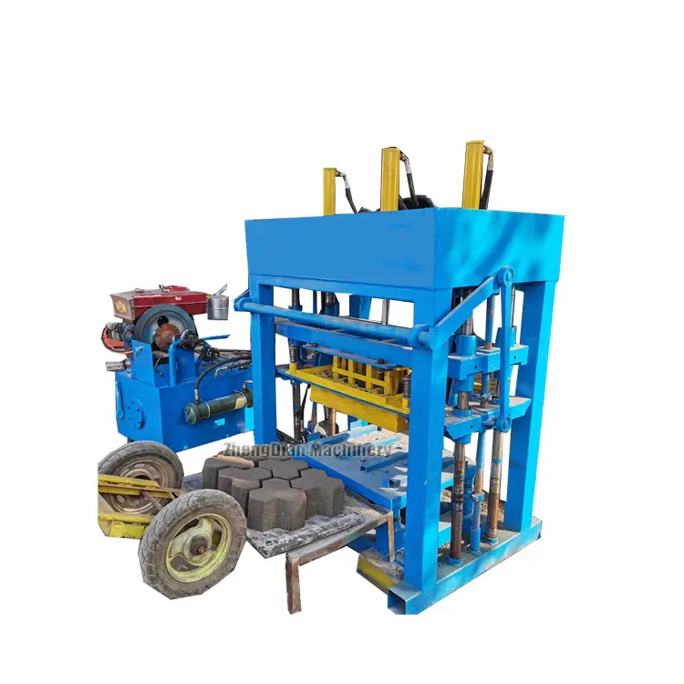 Máquina de fabricación de ladrillos hidráulica diésel, precio de máquina de bloques manual pequeña, máquina de fabricación de ladrillos de Kenia