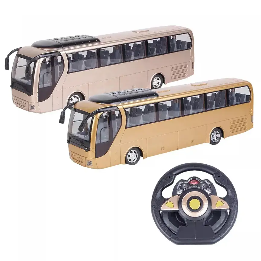 ラジコンカーのおもちゃ単層層スクールバスのおもちゃ子供のための4チャンネルRcバスのおもちゃ
