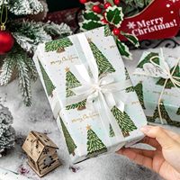 Papier d'emballage de Noël en feuille d'or, papier d'emballage cadeau de Noël imprimé sur mesure