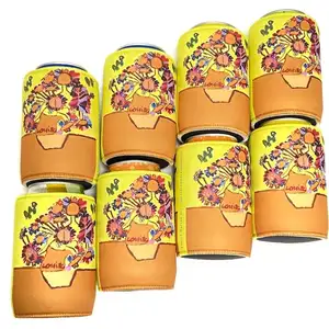 Soportes rechonchos de cuello largo Graffiti de dibujos animados Diseño personalizado Cerveza Neopreno Stubby Holder vino paquete de hielo enfriador de bebidas