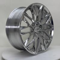 Jantes forgées monobloc multi-rayons en chrome poli, à maille creuse, pour véhicules sportifs, 18, 19, 20, 21, 22 pouces, 5 trous, logo personnalisé