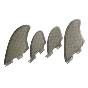 RISECE Aletas de Tabla de Surf Grandes Tipo Panal de Abeja, Juego de 4 Aletas Quad de Fibra de Vidrio Tipo Quilla - Product Image 1