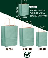 Sacs en papier kraft durables, biodégradables, écologiques, réutilisables, recyclables, personnalisables avec poignée, pour les courses, les aliments à emporter, usage quotidien