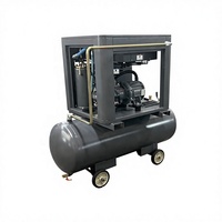 Compresseur d'air à vis 8 bars 10 bars, machine industrielle 2 en 1 avec réservoir d'air 207L 300L 500L 600L