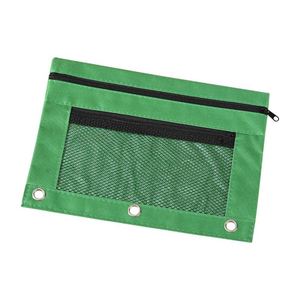 3 Ring Binder Pencil Pouch with Smooth Zipper clear Window Pencil case Big Capacity 3 Holes Pencil <b>Bag</b> Custom logo Printing - Product Image 5