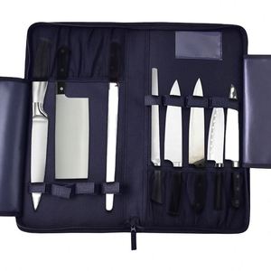 BSCI Factory Custom Logo Padded Chef Knife Case <b>Roll</b> <b>Bag</b> Kitchen Utensils Carrier Pouch - Product Image 1
