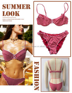 Bas quantité minimale de commande Logo personnalisé Matériel Bleu Ciel Tissu en nylon recyclé Triangle Haut de bikini Maillots de bain pour la plage - Product Image 5