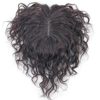 Frange à clipser facile pour femme, cheveux humains bouclés, effet ondulé naturel