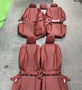 Housse de siège de <span class=keywords><strong>voiture</strong></span> universelle en PVC noir et rouge, imperméable, en cuir PU, ensemble complet pour Audi A6 C7 C6, housse de protection - Product Image 3