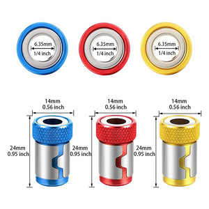 Magnetic Sleeve <b>Tool</b> Holder 3Pcs Red Gold Blue Universal Magnetic Adapter For Screwdriver Bits - Product Image 5