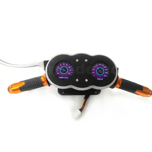 Súper placa base de motocicleta + Cables LED, manillar con medidores, Kit de bricolaje Arcade, simulación de máquina de videojuegos de carreras para niños