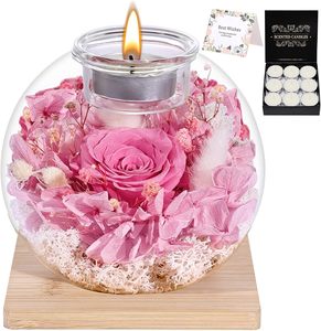 Nouvelle rose éternelle parfumée faite à la main sous cloche en verre, ornement de décoration pour la maison, Saint-Valentin, Fête des Mères - Product Image 1
