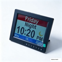 Reloj para Personas con Demencia ZKM de 8 Pulgadas (20.3 cm), Reproducción MP4/MP3, 28 Alarmas, DST Automático, 20 Recordatorios, Regulador de Intensidad de 10 Niveles, 6 Modos, Resolución de 800x600