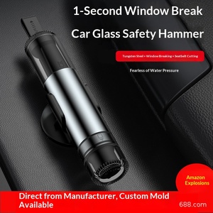 Martillo <span class=keywords><strong>de</strong></span> Seguridad para <span class=keywords><strong>Romper</strong></span> Ventanas <span class=keywords><strong>de</strong></span> Auto, Herramienta <span class=keywords><strong>de</strong></span> Escape Multifuncional, Rompecristales <span class=keywords><strong>de</strong></span> <span class=keywords><strong>Emergencia</strong></span> con Cortador <span class=keywords><strong>de</strong></span> Cinturón <span class=keywords><strong>de</strong></span> Seguridad, Negro/Plateado - Product Image 2