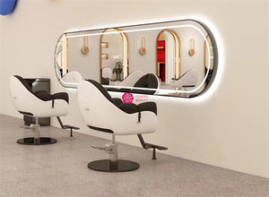 Espejo <span class=keywords><strong>de</strong></span> <span class=keywords><strong>Pared</strong></span> <span class=keywords><strong>para</strong></span> Salón <span class=keywords><strong>de</strong></span> Belleza y Barbería, Diseño Moderno <span class=keywords><strong>de</strong></span> Acero Inoxidable y Vidrio, Fabricado en China, el Mejor - Product Image 6