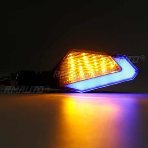 2PCS Clignotants LED pour moto, feux de jour DRL, lampe indicatrice pour Kawasaki BMW Hayabusa Yamaha Honda - Product Image 2