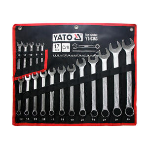 Yato Dual Purpose Wrench Set 8-24mm Metric CrV Steel Industrial Grade 12 Pcs <b>Tool</b> Kit - Product Image 3