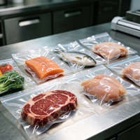 Plastiek zakjes verpakking nylon gelamineerde vacuümzakjes hoge barrière BPA-vrij voedselverpakking hitte verzegelde vacuümzakken aangepaste print ODM