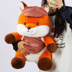 Peluche de Zorro de Color Maillard con Logotipo Personalizado, Peluche de Animal de Peluche, Muñeca de Peluche para Bebés, Cojín de Peluche, Regalos de Cumpleaños para Niños - Product Image 3