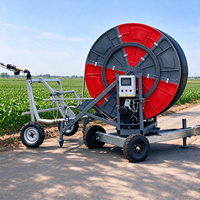 Turbine à eau montée sur remorque JP75-300 avec enrouleur électrique pour arrosage de pâturages, prairies, marchés et jardins