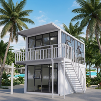 Maisons conteneurs modernes de luxe personnalisables : gain de temps et assemblage facile des maisons conteneurs à deux étages (supérieur et inférieur)