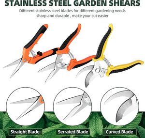 Ensemble <span class=keywords><strong>de</strong></span> 3 pièces <span class=keywords><strong>de</strong></span> sécateurs <span class=keywords><strong>de</strong></span> <span class=keywords><strong>jardin</strong></span> et <span class=keywords><strong>de</strong></span> ciseaux <span class=keywords><strong>de</strong></span> jardinage en acier inoxydable les plus vendus pour les outils <span class=keywords><strong>Amazon</strong></span> - Product Image 2